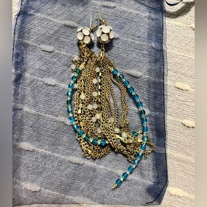 Handmade vintage pieces formal earrings prom or pageant.